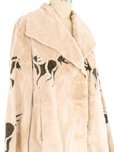 Zuki Horse Motif Shearling Jacket Jacket arcadeshops.com