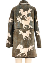 Zuki Horse Motif Shearling Jacket Jacket arcadeshops.com