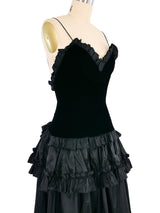 Oscar de la Renta Velvet Evening Gown Dress arcadeshops.com