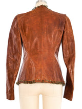 2002 Yves Saint Laurent Pierced Leather Jacket Jacket arcadeshops.com