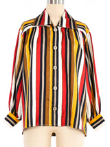 Yves Saint Laurent Striped Blouse Top arcadeshops.com