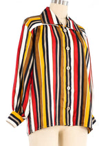 Yves Saint Laurent Striped Blouse Top arcadeshops.com