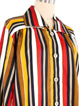 Yves Saint Laurent Striped Blouse Top arcadeshops.com