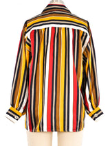 Yves Saint Laurent Striped Blouse Top arcadeshops.com