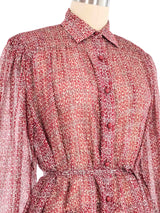 Valentino Silk Chiffon Printed Blouse Top arcadeshops.com