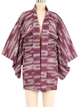 Eggplant Shibori Haori Kimono Jacket arcadeshops.com
