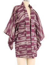 Eggplant Shibori Haori Kimono Jacket arcadeshops.com
