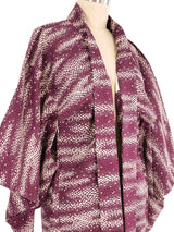 Eggplant Shibori Haori Kimono Jacket arcadeshops.com