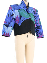 Quilted Floral Thai Silk Jacket Jacket arcadeshops.com
