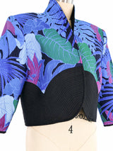 Quilted Floral Thai Silk Jacket Jacket arcadeshops.com
