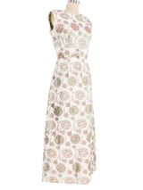 1960s Sleeveless Brocade Maxi Gown Dress arcadeshops.com