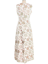 1960s Sleeveless Brocade Maxi Gown Dress arcadeshops.com