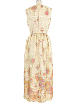 1960s Metallic Maxi Gown Dress arcadeshops.com