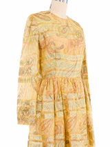 1970s Metallic Brocade Gown Dress arcadeshops.com