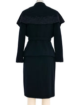1998 Christian Dior Lace Trim Wrap Skirt And Jacket Ensemble Suit arcadeshops.com