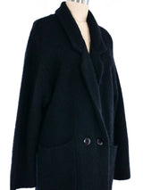 Black Knit Oversized Duster Outerwear arcadeshops.com