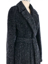 1990s Calvin Klein Collection Graphite Boucle Coat Outerwear arcadeshops.com