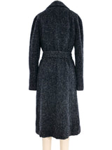 1990s Calvin Klein Collection Graphite Boucle Coat Outerwear arcadeshops.com