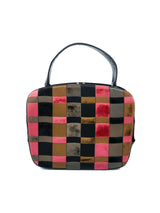 1960s Harry Rosenfeld Velour Checkerboard Bag Accessory arcadeshops.com