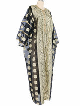 Jay Morley For Fern Violette Sheer Black Metallic Caftan Dress arcadeshops.com