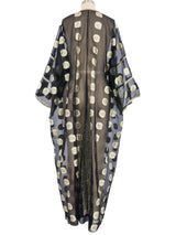 Jay Morley For Fern Violette Sheer Black Metallic Caftan Dress arcadeshops.com