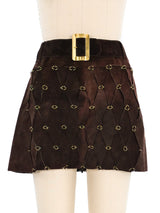 1970s Pieced Suede Skirt Ensemble Suit arcadeshops.com