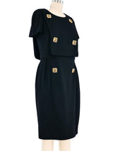 Chanel Double Breasted Black Dress Dress arcadeshops.com