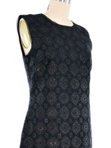 Prada Metallic Brocade Sheath Dress Dress arcadeshops.com