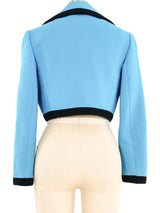Donald Brooks Cropped Teal Jacket Jacket arcadeshops.com