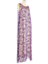 1998 Chanel Sheer Overlay Floral Dress Ensemble Suit arcadeshops.com