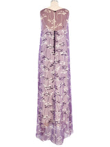 1998 Chanel Sheer Overlay Floral Dress Ensemble Suit arcadeshops.com