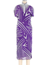 Indian Bead Embellished Metallic Silk Dress Dress arcadeshops.com