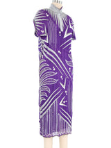 Indian Bead Embellished Metallic Silk Dress Dress arcadeshops.com