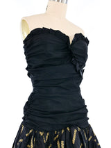 Zandra Rhodes Strapless Ruched Cocktail Dress Dress arcadeshops.com