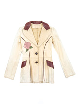 Rare 1960s East West Musical Instruments Leather Blazer Jacket arcadeshops.com