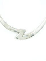 Sterling Silver Zig Zag Collar Necklace Jewelry arcadeshops.com