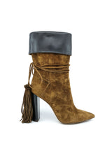 Saint Laurent Tanger Suede Tassel Boots, 37.5 Accessory arcadeshops.com