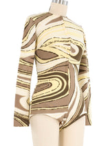 Donald Brooks Marble Printed Bodysuit Suit arcadeshops.com