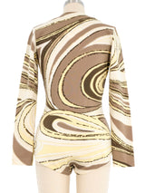 Donald Brooks Marble Printed Bodysuit Suit arcadeshops.com