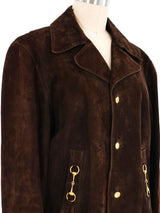 1980s Gucci Suede Horsebit Jacket Jacket arcadeshops.com