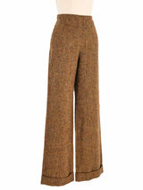 Bottega Veneta Tweed Wide Leg Trousers Bottom arcadeshops.com