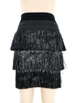 Yves Saint Laurent Raffia Fringe Skirt Bottom arcadeshops.com