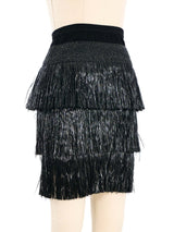Yves Saint Laurent Raffia Fringe Skirt Bottom arcadeshops.com