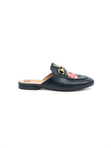 Gucci Princetown Embroidered Leather Slippers, 36.5 Accessory arcadeshops.com