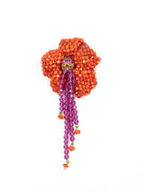 Crystal Fringe Flower Earrings Jewelry arcadeshops.com