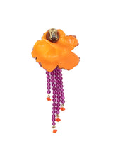 Crystal Fringe Flower Earrings Jewelry arcadeshops.com