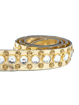 Gold Rhinestone Studded Western Belt Accessory arcadeshops.com