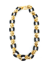 St John Enameled Goldtone Link Necklace Jewelry arcadeshops.com