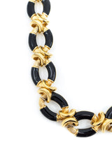 St John Enameled Goldtone Link Necklace Jewelry arcadeshops.com