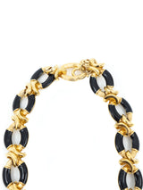 St John Enameled Goldtone Link Necklace Jewelry arcadeshops.com